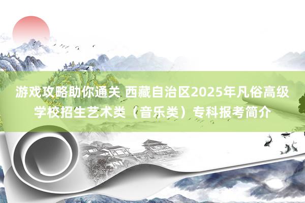 游戏攻略助你通关 西藏自治区2025年凡俗高级学校招生艺术类（音乐类）专科报考简介