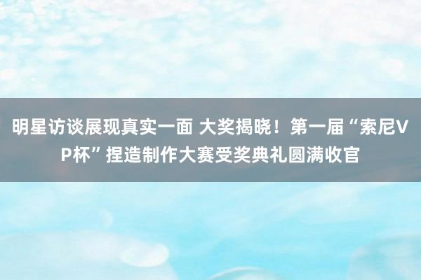 明星访谈展现真实一面 大奖揭晓！第一届“索尼VP杯”捏造制作大赛受奖典礼圆满收官