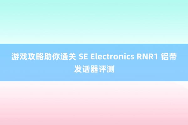 游戏攻略助你通关 SE Electronics RNR1 铝带发话器评测