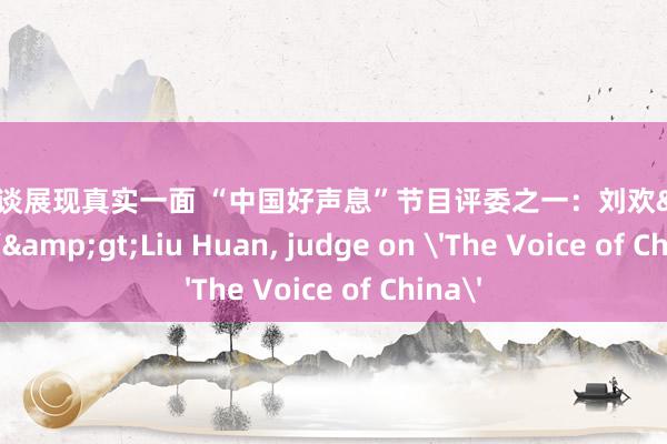 明星访谈展现真实一面 “中国好声息”节目评委之一：刘欢&lt;br/&gt;Liu Huan, judge on 'The Voice of China'