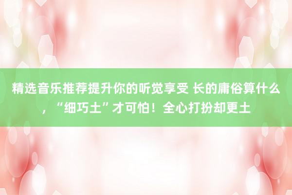 精选音乐推荐提升你的听觉享受 长的庸俗算什么，“细巧土”才可怕！全心打扮却更土